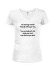 The average human farts 26 times per day Juniors V Neck T-Shirt