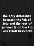 La única diferencia entre la camiseta del 4 de julio.