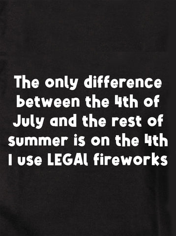 La única diferencia entre la camiseta del 4 de julio.