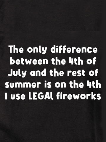 The only difference between the 4th of July Kids T-Shirt