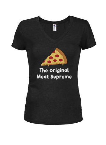 The original Meat Supreme Juniors V Neck T-Shirt