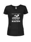 Il n'y a rien de mieux que de nager dans Bacon Juniors T-shirt à col en V