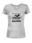 Il n'y a rien de mieux que de nager dans Bacon Juniors T-shirt à col en V