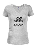 Il n'y a rien de mieux que de nager dans Bacon Juniors T-shirt à col en V