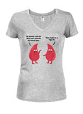 Ils ne peuvent pas identifier mon groupe sanguin T-shirt col en V Juniors