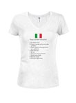 T-shirt Choses à faire lors d'une visite en Italie