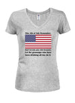 This 4th of July Remember Juniors V Neck T-Shirt