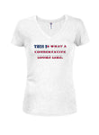 This is What a Conservative Looks Like Flag Juniors V Neck T-Shirt