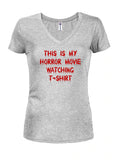 C'est mon film d'horreur en train de regarder un t-shirt T-shirt col en V pour juniors