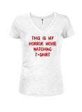 C'est mon film d'horreur en train de regarder un t-shirt T-shirt col en V pour juniors