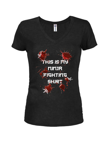 This is My Ninja Fighting Shirt T-shirt à col en V pour junior