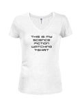 This is my science fiction watching Juniors V Neck T-Shirt