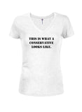 This is what a conservative looks like Juniors V Neck T-Shirt