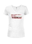 This Looks Like a Job for Vodka Juniors V Neck T-Shirt