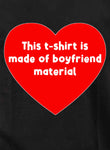 Esta camiseta está hecha de material boyfriend. Camiseta para niños