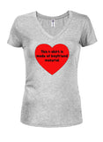 This t-shirt is made of boyfriend material Juniors V Neck T-Shirt