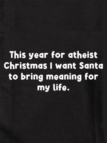 Este año para la camiseta navideña atea.