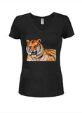 Tiger Juniors V Neck T-Shirt