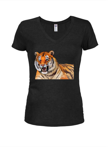 T-shirt à col en V Tiger Juniors
