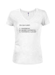 Lista de tareas pendientes Juniors V cuello camiseta