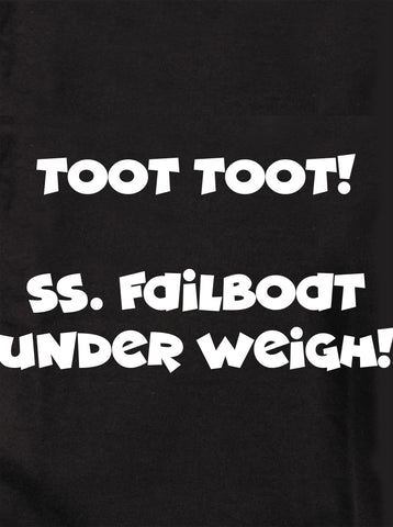 ¡Toot Toot! SS. Failboat bajo peso Camiseta para niños