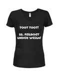 Toot Toot! SS. Failboat under weigh Juniors V Neck T-Shirt