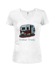 Trailer Trash Juniors V Neck T-Shirt