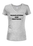 Translations and Protocol Juniors V Neck T-Shirt
