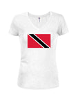 Trinidadian and Tobagonian Flag Juniors V Neck T-Shirt