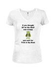 Troll in the Bowl Juniors V Neck T-Shirt