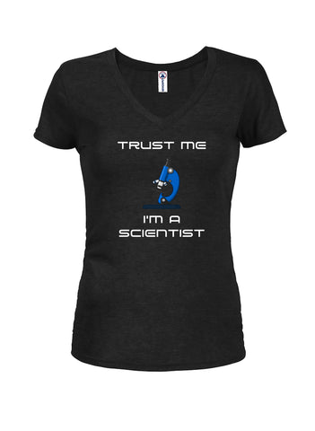 Confía en mí soy un científico Juniors V cuello camiseta