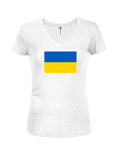 Ukrainian Flag Juniors V Neck T-Shirt