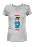 Vampire Mornings Suck T-shirt col en V pour junior