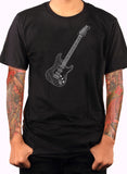 Camiseta de guitarra vectorial