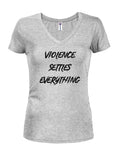 La violence règle tout T-shirt col en V Juniors