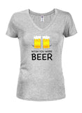 BEER Juniors V Neck T-Shirt