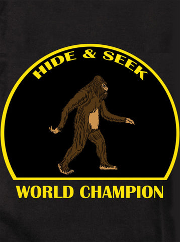 Campeón del mundo de las escondidas Camiseta para niños