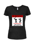 Warning to Avoid Injury Don't Tell Me How to Do My Job Juniors V Neck T-Shirt