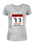 Warning to Avoid Injury Don't Tell Me How to Do My Job Juniors V Neck T-Shirt