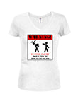 Warning to Avoid Injury Don't Tell Me How to Do My Job Juniors V Neck T-Shirt