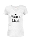 Wear a Mask Juniors V Neck T-Shirt
