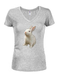 T-shirt à col en V pour juniors White Rabbit