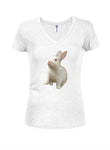 T-shirt à col en V pour juniors White Rabbit