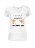 Qui aime les pronoms neutres ? CETTE PERSONNE! T-shirt col V junior