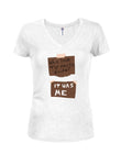 Who took my Xacto knife? It Was Me Juniors V Neck T-Shirt