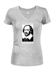 William Shakespeare This Shit Writes Itself - Camiseta con cuello en V para jóvenes