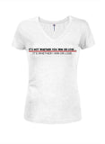 It's not whether you win or lose Juniors V Neck T-Shirt