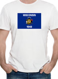 T-shirt Drapeau de l'État du Wisconsin