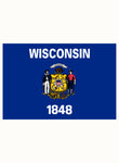 T-shirt Drapeau de l'État du Wisconsin