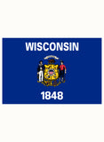 Camiseta de la bandera del estado de Wisconsin